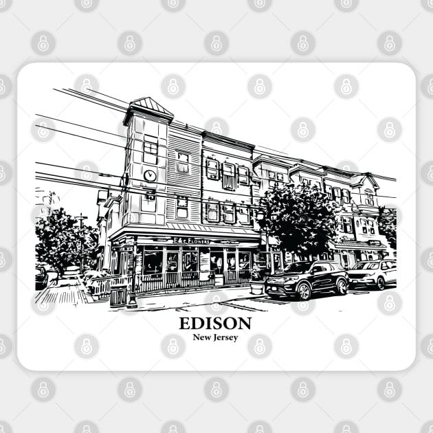 Edison - New Jersey Sticker by Lakeric